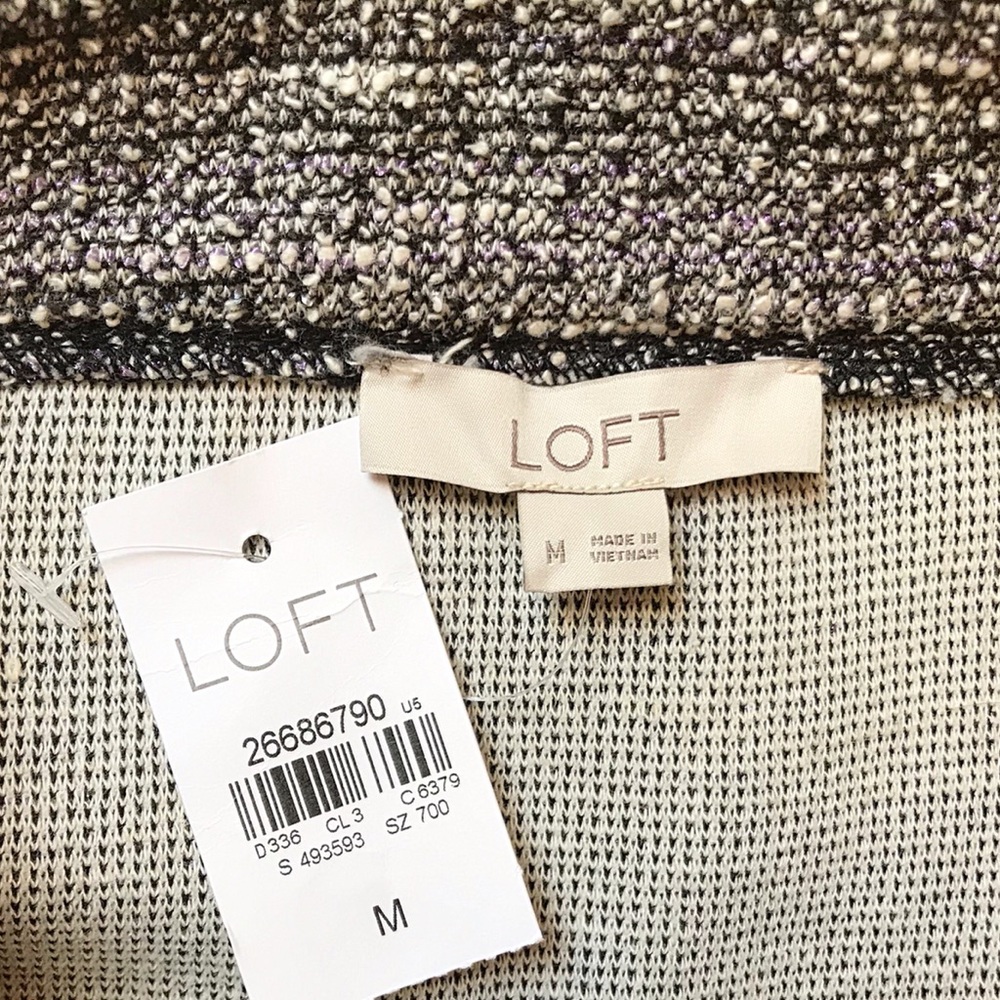 LOFT Gray Winter Cotton Boucle Circle Skirt Size Medium NEW WITH TAGS - Picture 6 of 8